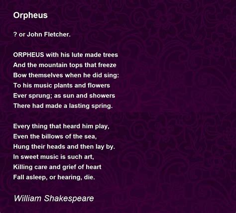 orpheus poem